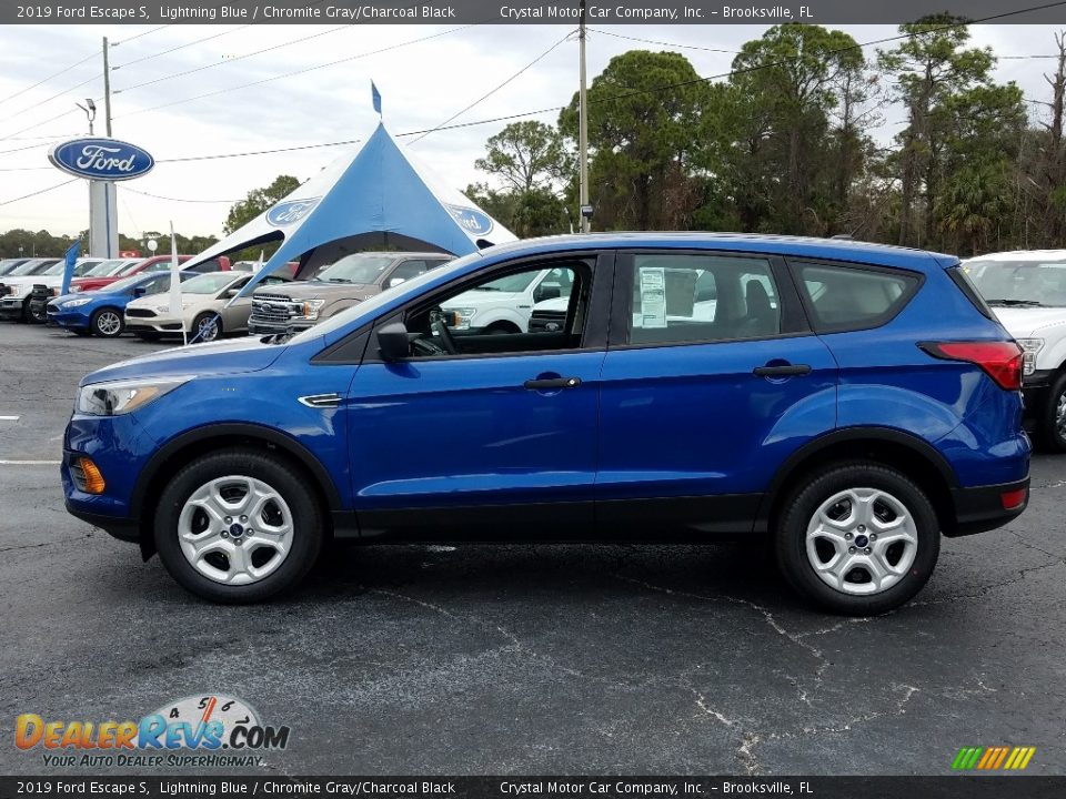 2019 Ford Escape S Lightning Blue / Chromite Gray/Charcoal Black Photo #2