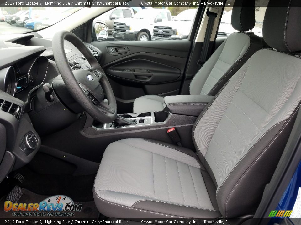 2019 Ford Escape S Lightning Blue / Chromite Gray/Charcoal Black Photo #9