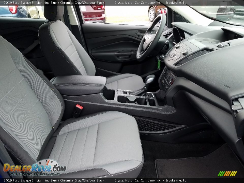 2019 Ford Escape S Lightning Blue / Chromite Gray/Charcoal Black Photo #12
