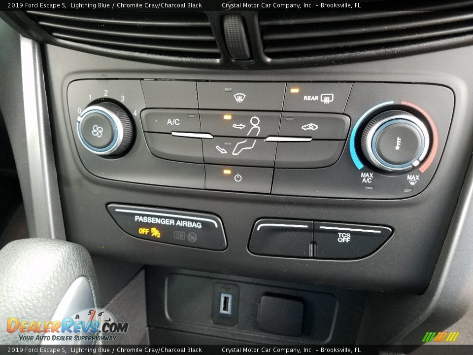2019 Ford Escape S Lightning Blue / Chromite Gray/Charcoal Black Photo #16