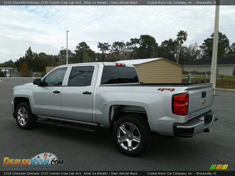 2018 Chevrolet Silverado 1500 Custom Crew Cab 4x4 Silver Ice Metallic / Dark Ash/Jet Black Photo #3