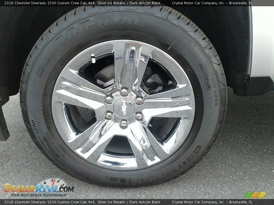 2018 Chevrolet Silverado 1500 Custom Crew Cab 4x4 Silver Ice Metallic / Dark Ash/Jet Black Photo #20