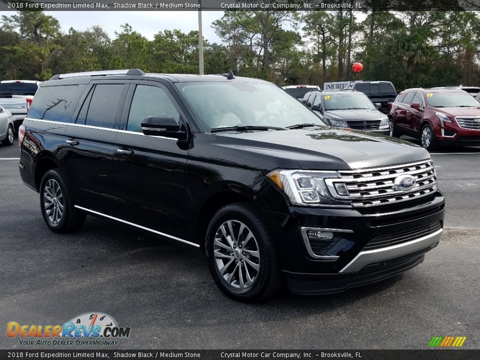 2018 Ford Expedition Limited Max Shadow Black / Medium Stone Photo #7