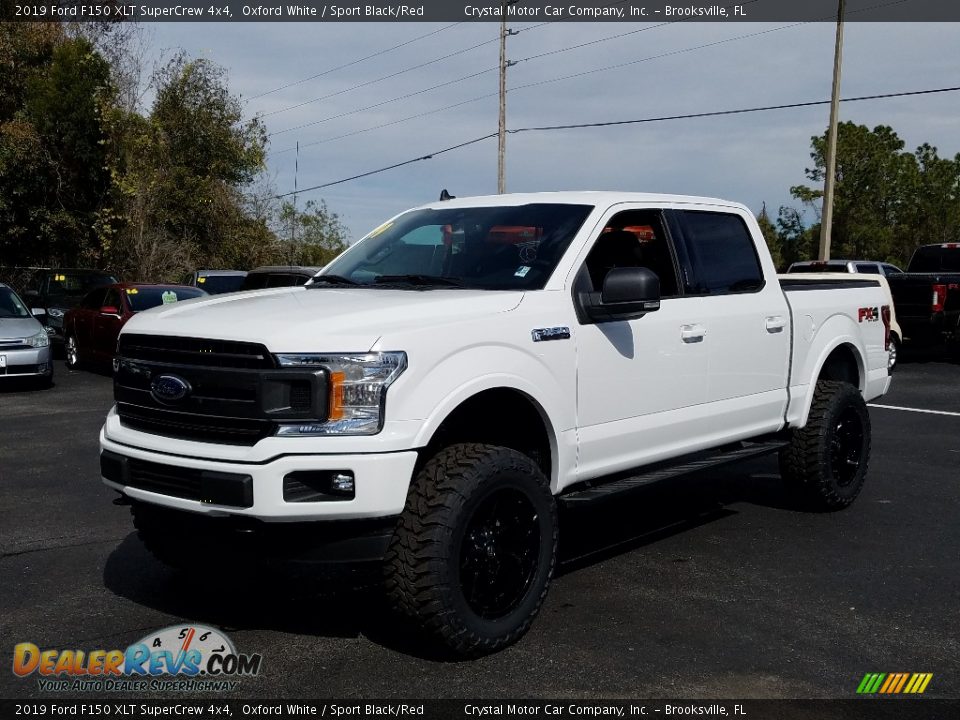 2019 Ford F150 XLT SuperCrew 4x4 Oxford White / Sport Black/Red Photo #1