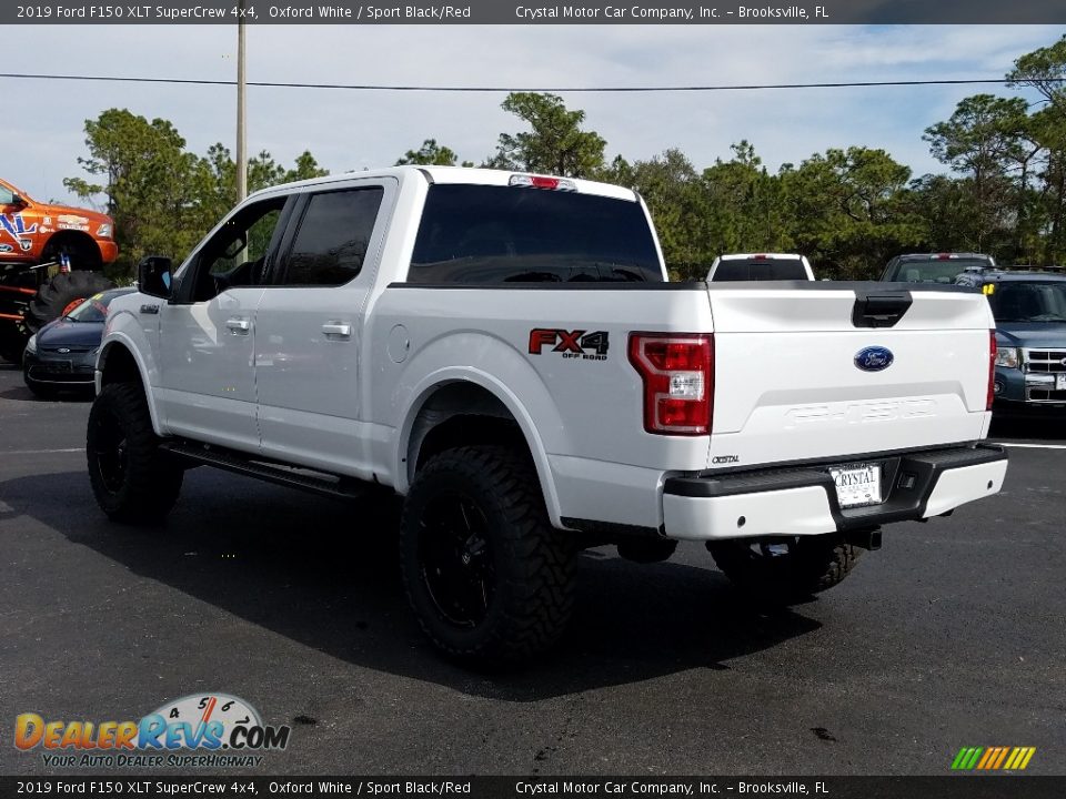 2019 Ford F150 XLT SuperCrew 4x4 Oxford White / Sport Black/Red Photo #3
