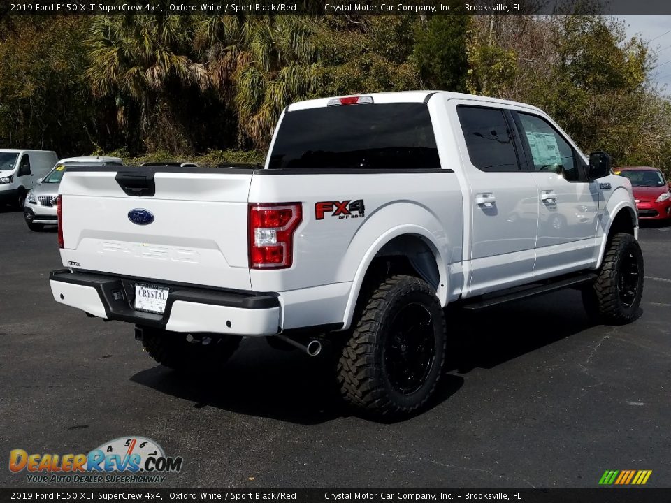 2019 Ford F150 XLT SuperCrew 4x4 Oxford White / Sport Black/Red Photo #5