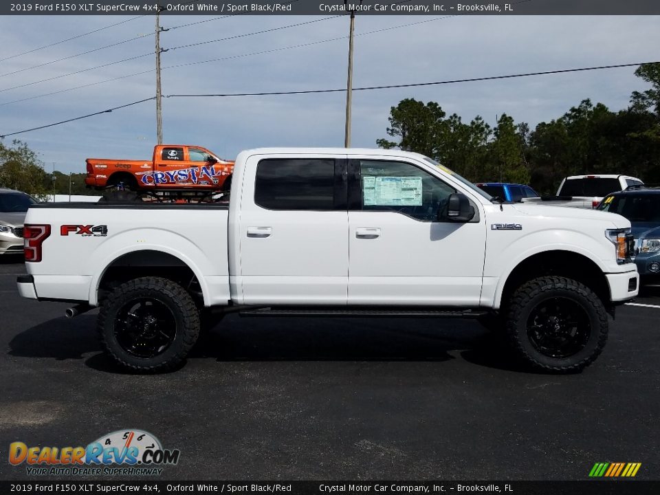 2019 Ford F150 XLT SuperCrew 4x4 Oxford White / Sport Black/Red Photo #6
