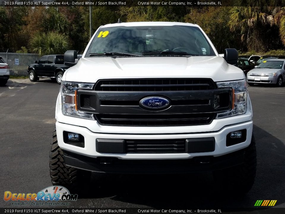 2019 Ford F150 XLT SuperCrew 4x4 Oxford White / Sport Black/Red Photo #8