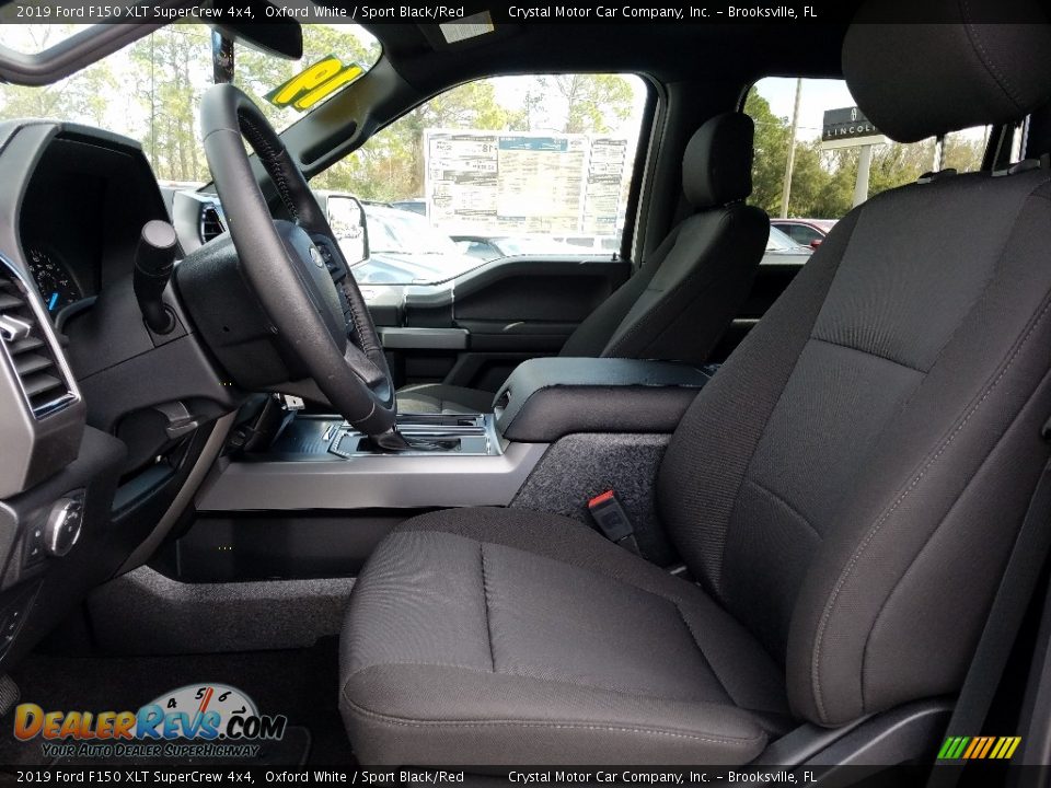 2019 Ford F150 XLT SuperCrew 4x4 Oxford White / Sport Black/Red Photo #9
