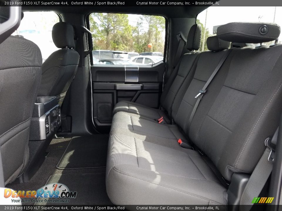 2019 Ford F150 XLT SuperCrew 4x4 Oxford White / Sport Black/Red Photo #10