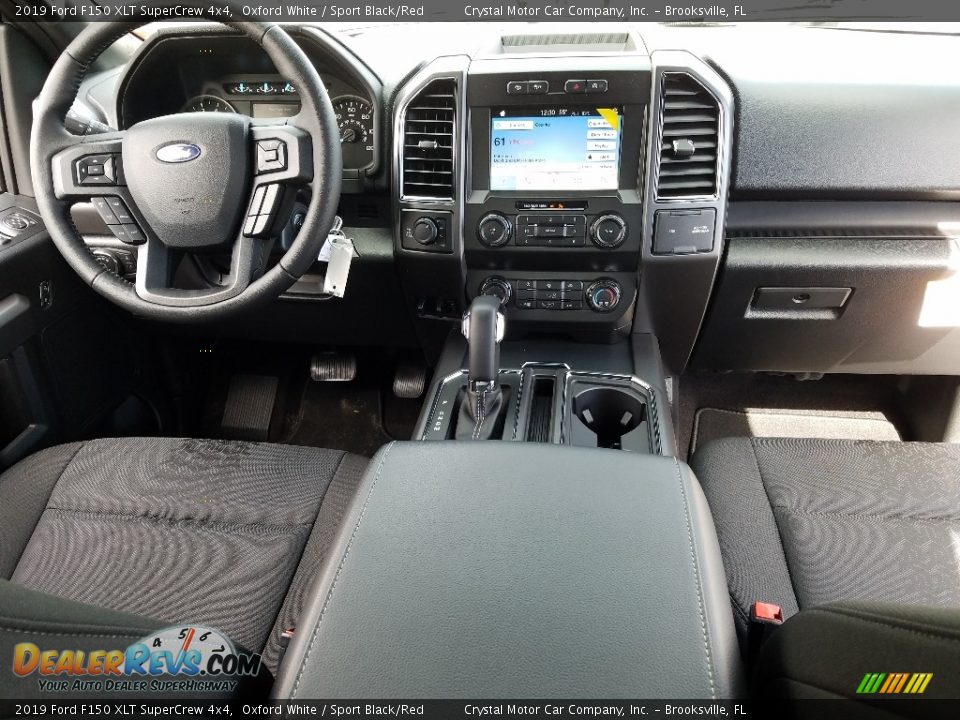 2019 Ford F150 XLT SuperCrew 4x4 Oxford White / Sport Black/Red Photo #13