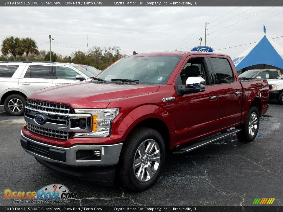 2019 Ford F150 XLT SuperCrew Ruby Red / Earth Gray Photo #1