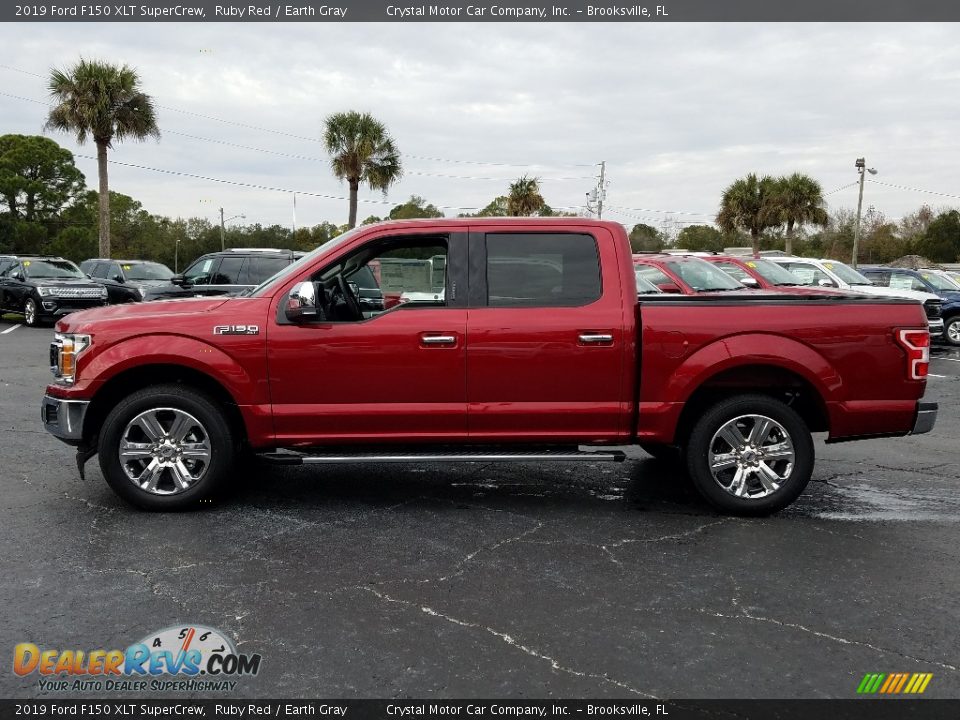 2019 Ford F150 XLT SuperCrew Ruby Red / Earth Gray Photo #2