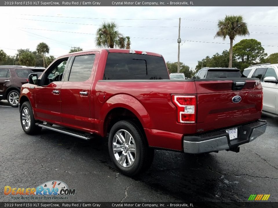 2019 Ford F150 XLT SuperCrew Ruby Red / Earth Gray Photo #3