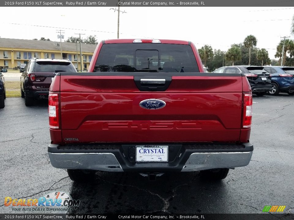 2019 Ford F150 XLT SuperCrew Ruby Red / Earth Gray Photo #4