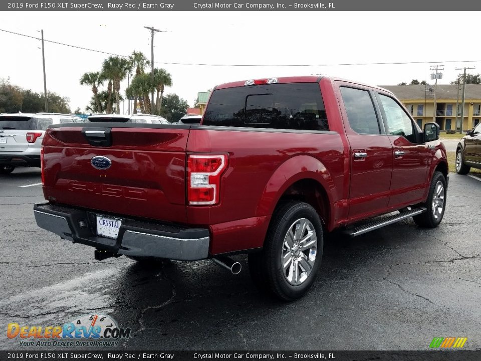 2019 Ford F150 XLT SuperCrew Ruby Red / Earth Gray Photo #5