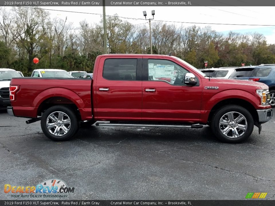 2019 Ford F150 XLT SuperCrew Ruby Red / Earth Gray Photo #6