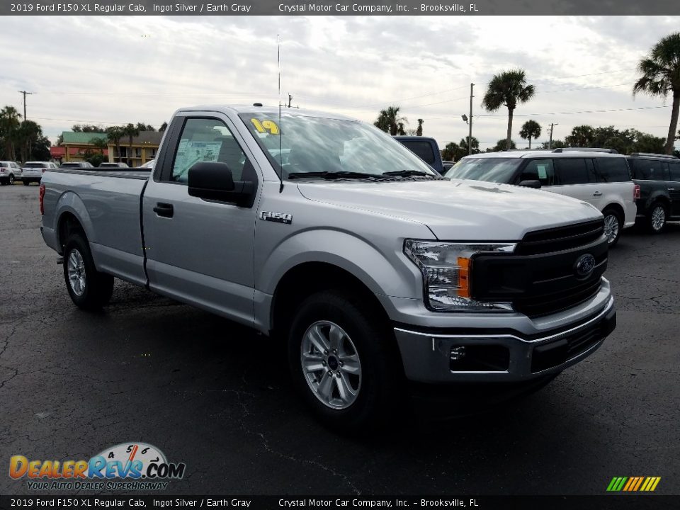 2019 Ford F150 XL Regular Cab Ingot Silver / Earth Gray Photo #7