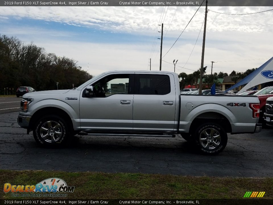 2019 Ford F150 XLT SuperCrew 4x4 Ingot Silver / Earth Gray Photo #2