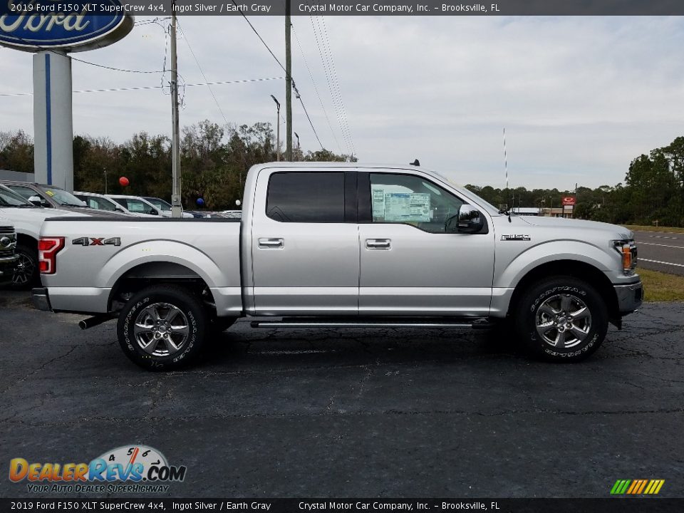 2019 Ford F150 XLT SuperCrew 4x4 Ingot Silver / Earth Gray Photo #6