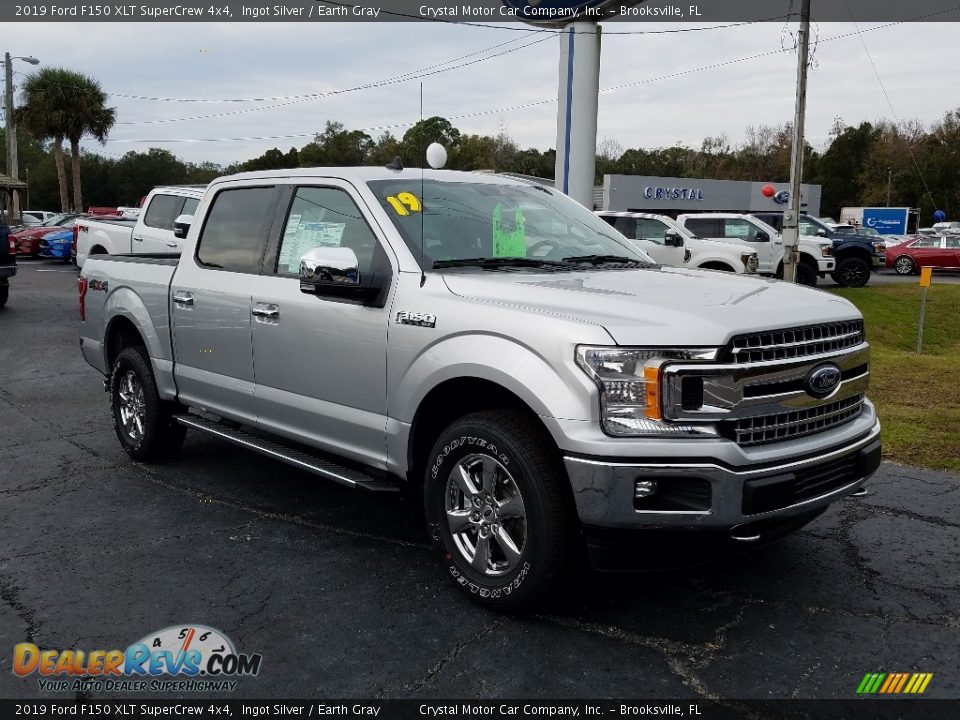2019 Ford F150 XLT SuperCrew 4x4 Ingot Silver / Earth Gray Photo #7