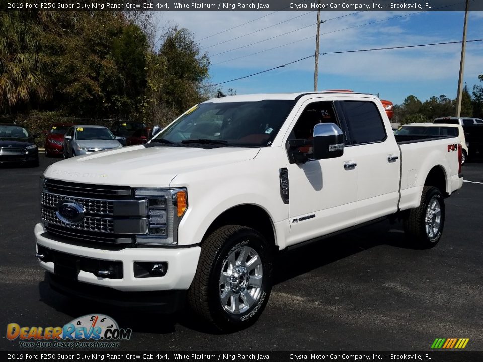 2019 Ford F250 Super Duty King Ranch Crew Cab 4x4 White Platinum / King Ranch Java Photo #1