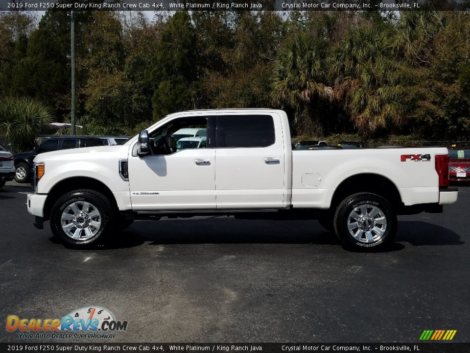 2019 Ford F250 Super Duty King Ranch Crew Cab 4x4 White Platinum / King Ranch Java Photo #2