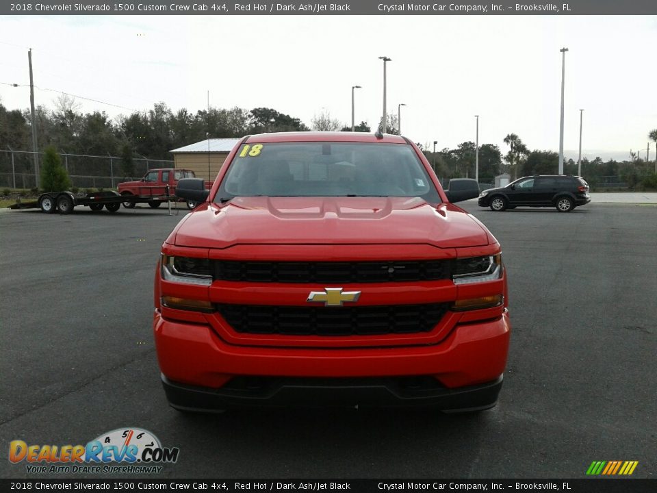 2018 Chevrolet Silverado 1500 Custom Crew Cab 4x4 Red Hot / Dark Ash/Jet Black Photo #8
