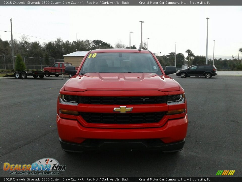 2018 Chevrolet Silverado 1500 Custom Crew Cab 4x4 Red Hot / Dark Ash/Jet Black Photo #8