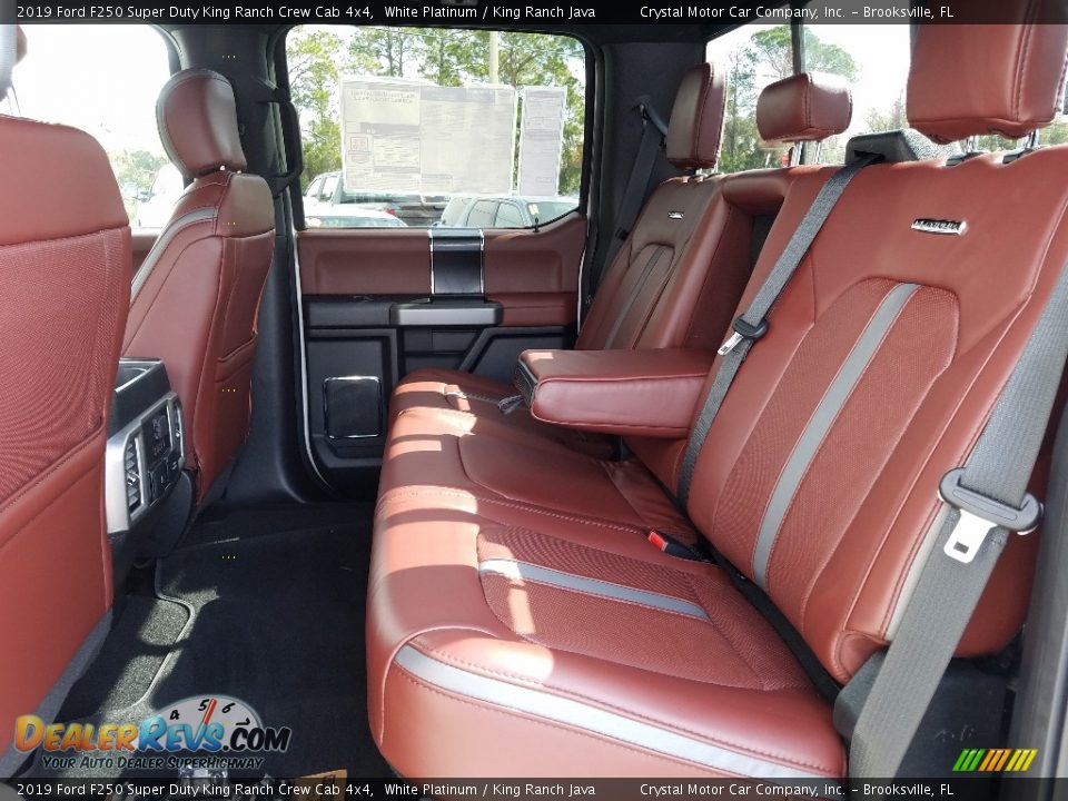 2019 Ford F250 Super Duty King Ranch Crew Cab 4x4 White Platinum / King Ranch Java Photo #10