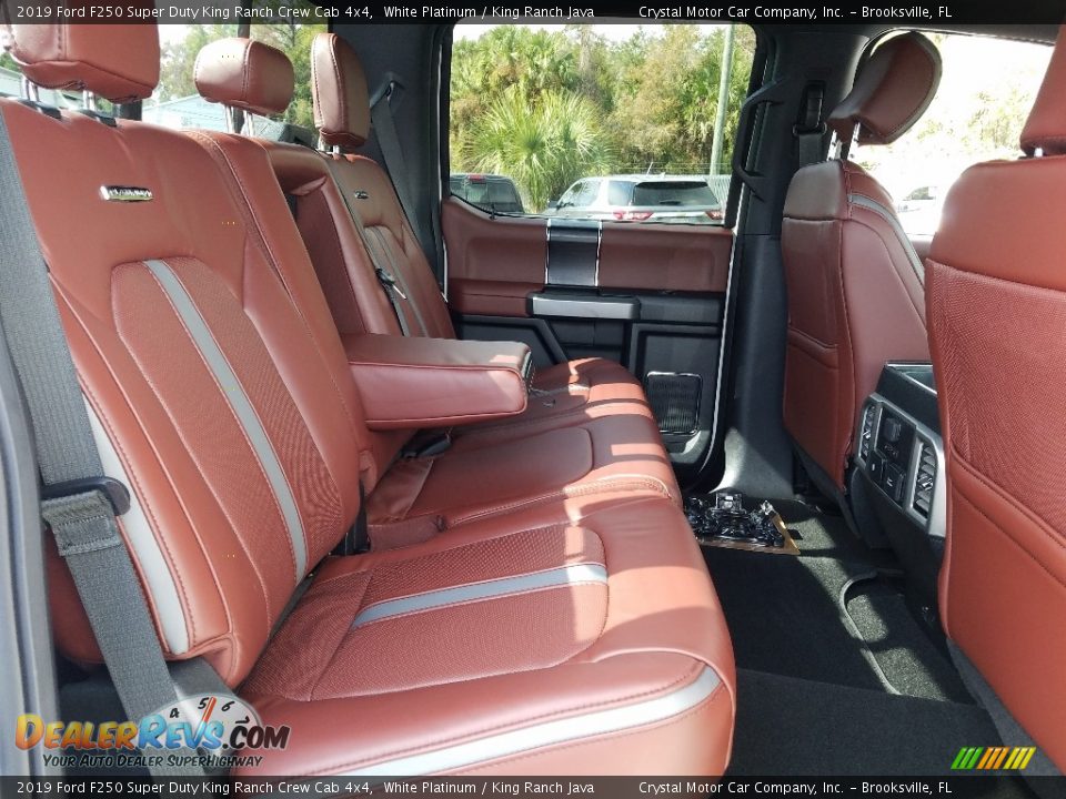 2019 Ford F250 Super Duty King Ranch Crew Cab 4x4 White Platinum / King Ranch Java Photo #11
