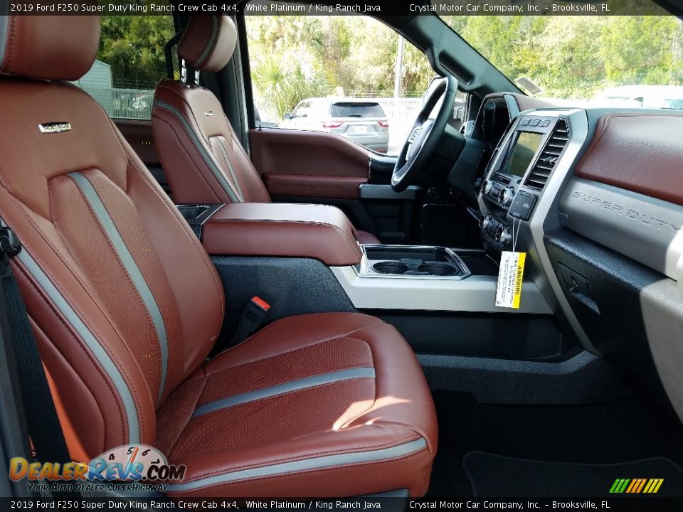 2019 Ford F250 Super Duty King Ranch Crew Cab 4x4 White Platinum / King Ranch Java Photo #12