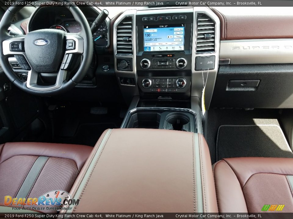2019 Ford F250 Super Duty King Ranch Crew Cab 4x4 White Platinum / King Ranch Java Photo #13