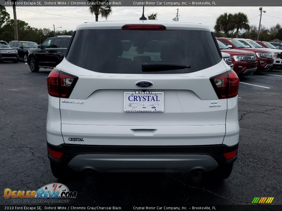 2019 Ford Escape SE Oxford White / Chromite Gray/Charcoal Black Photo #4