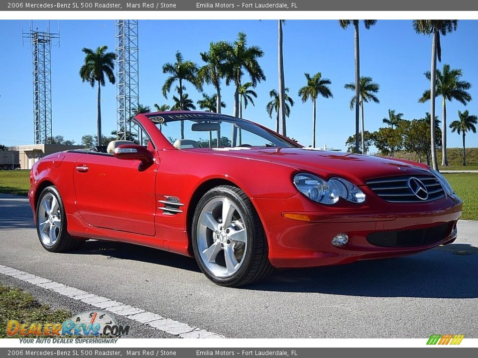 2006 Mercedes-Benz SL 500 Roadster Mars Red / Stone Photo #1