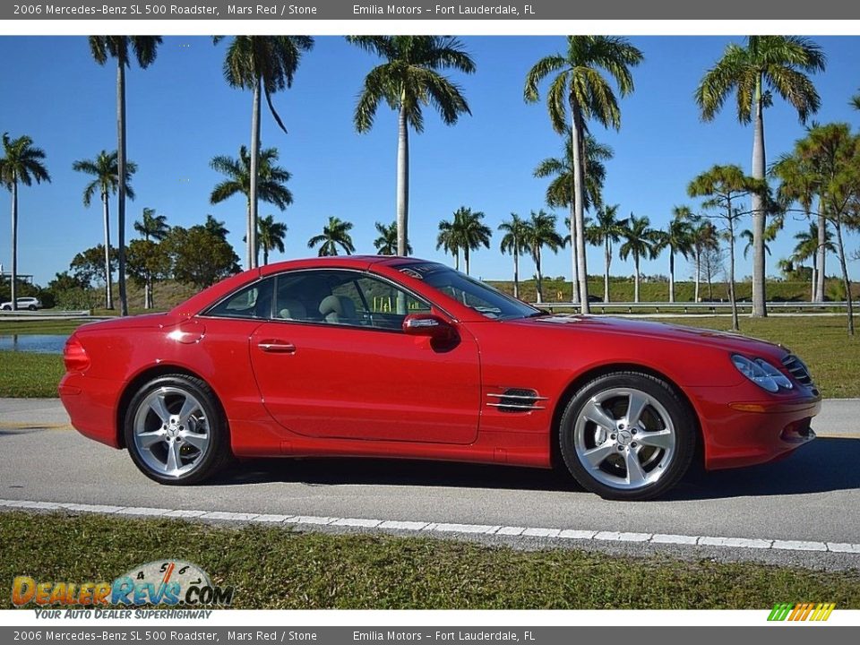 2006 Mercedes-Benz SL 500 Roadster Mars Red / Stone Photo #3