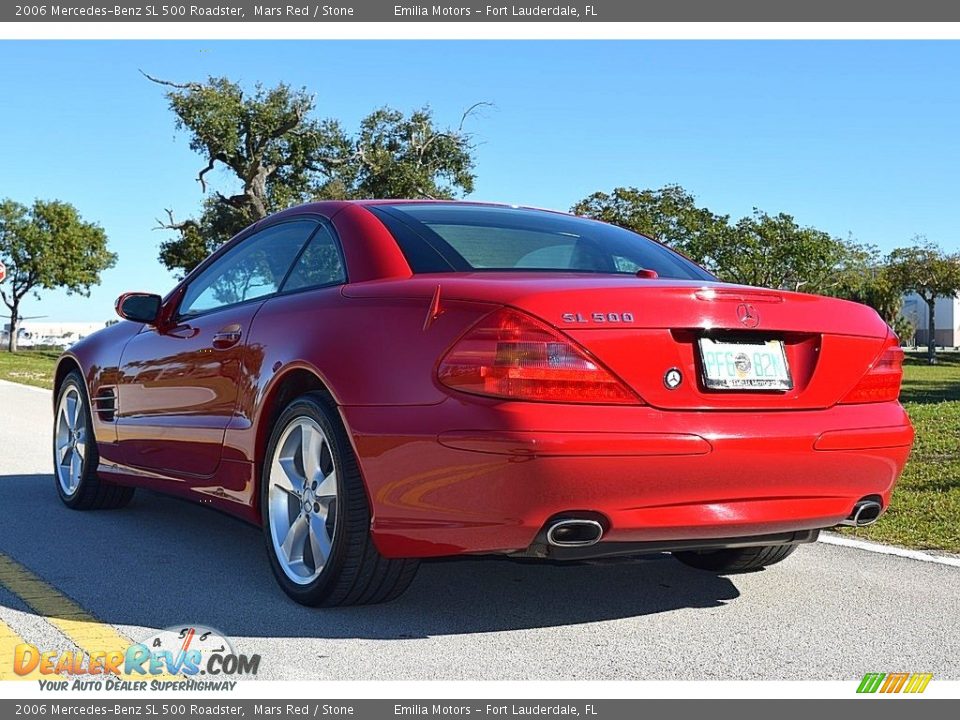 2006 Mercedes-Benz SL 500 Roadster Mars Red / Stone Photo #8