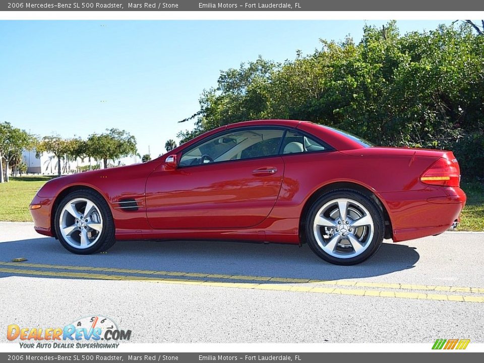 2006 Mercedes-Benz SL 500 Roadster Mars Red / Stone Photo #9