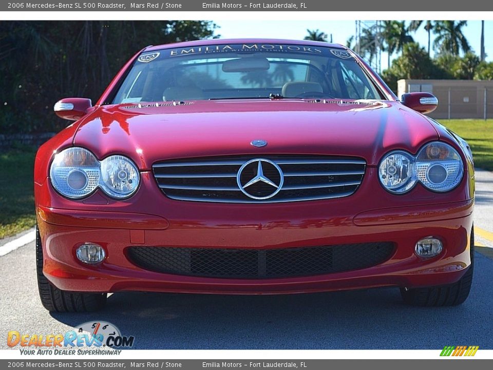 2006 Mercedes-Benz SL 500 Roadster Mars Red / Stone Photo #12