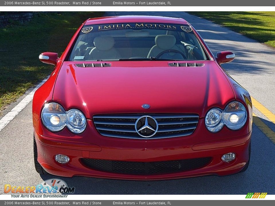 2006 Mercedes-Benz SL 500 Roadster Mars Red / Stone Photo #13