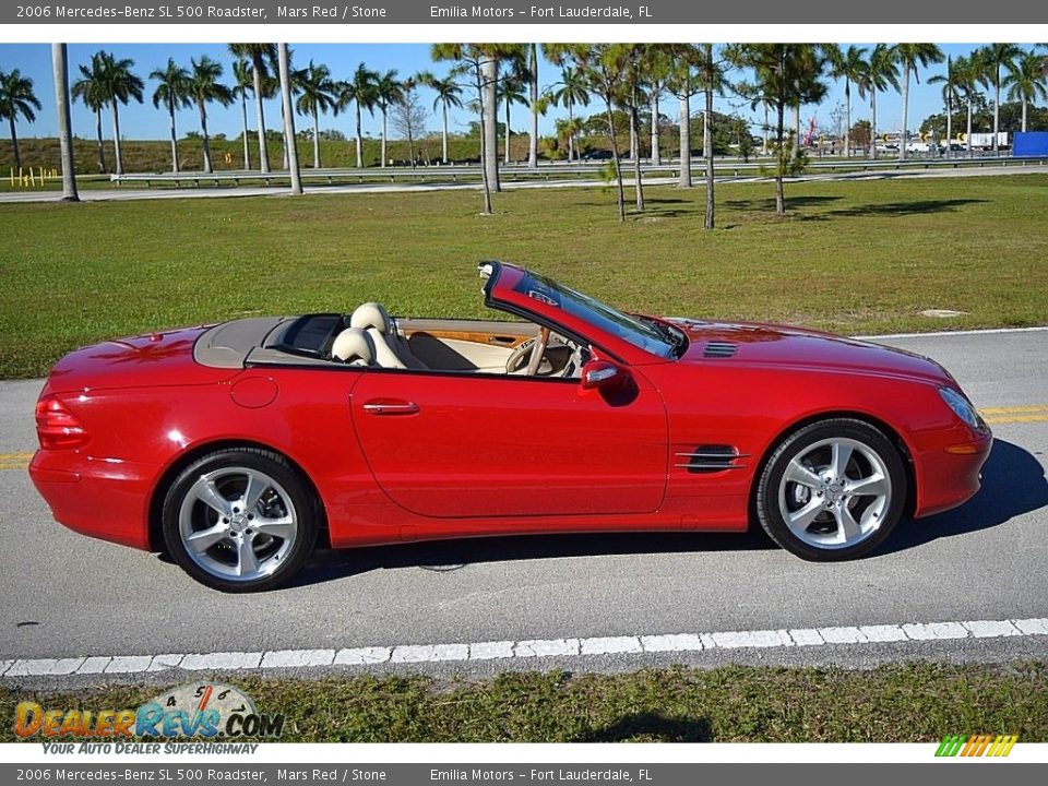 2006 Mercedes-Benz SL 500 Roadster Mars Red / Stone Photo #19