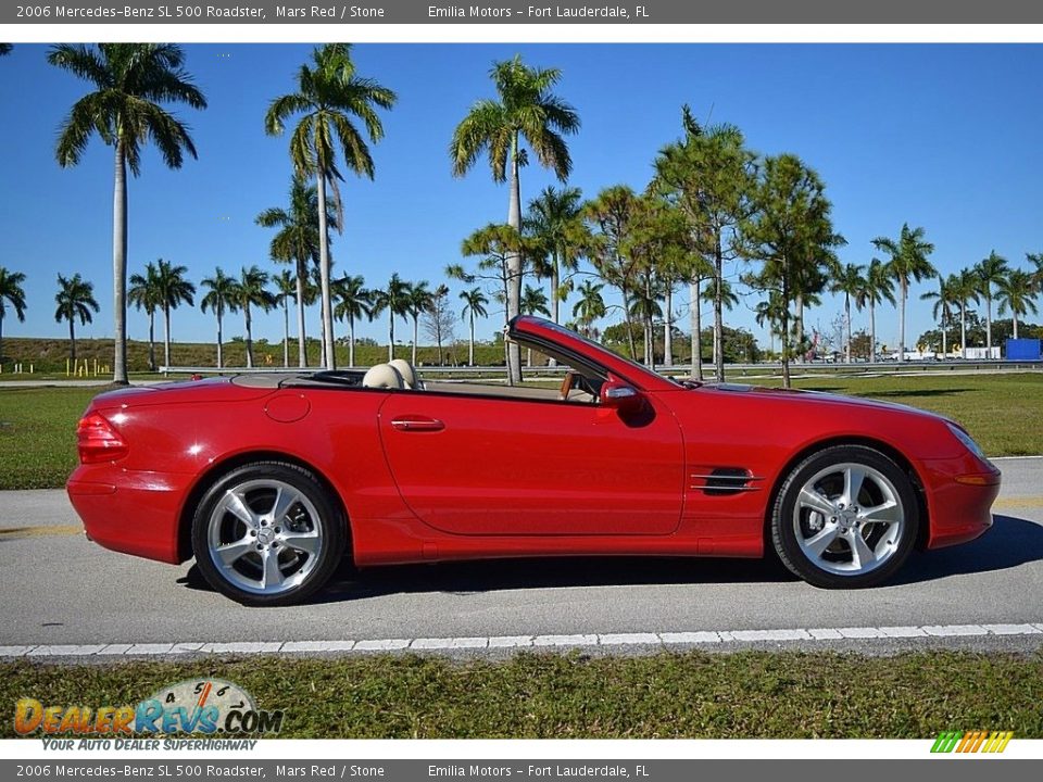 2006 Mercedes-Benz SL 500 Roadster Mars Red / Stone Photo #20