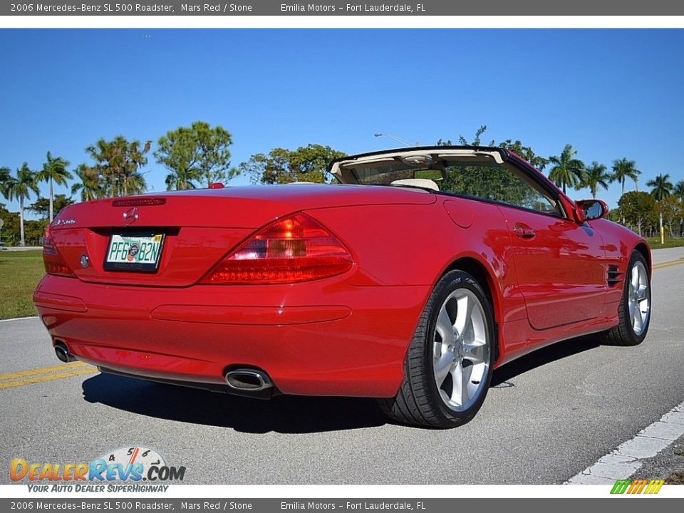 2006 Mercedes-Benz SL 500 Roadster Mars Red / Stone Photo #21