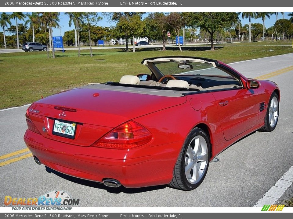 2006 Mercedes-Benz SL 500 Roadster Mars Red / Stone Photo #22