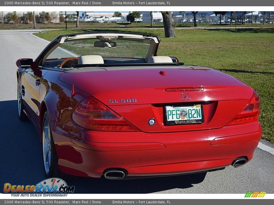 2006 Mercedes-Benz SL 500 Roadster Mars Red / Stone Photo #23