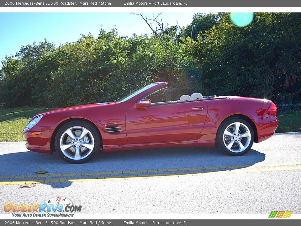 2006 Mercedes-Benz SL 500 Roadster Mars Red / Stone Photo #24