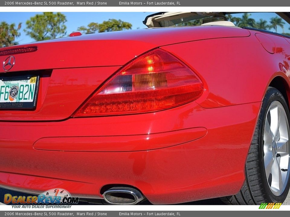 2006 Mercedes-Benz SL 500 Roadster Mars Red / Stone Photo #28