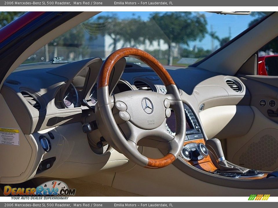 2006 Mercedes-Benz SL 500 Roadster Mars Red / Stone Photo #37