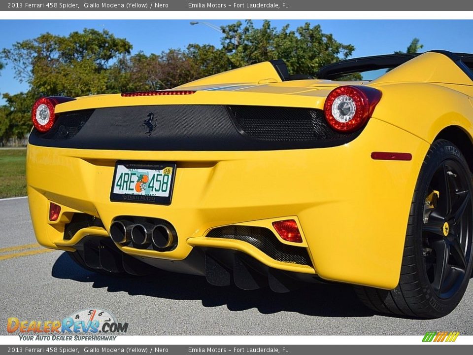 2013 Ferrari 458 Spider Giallo Modena (Yellow) / Nero Photo #7