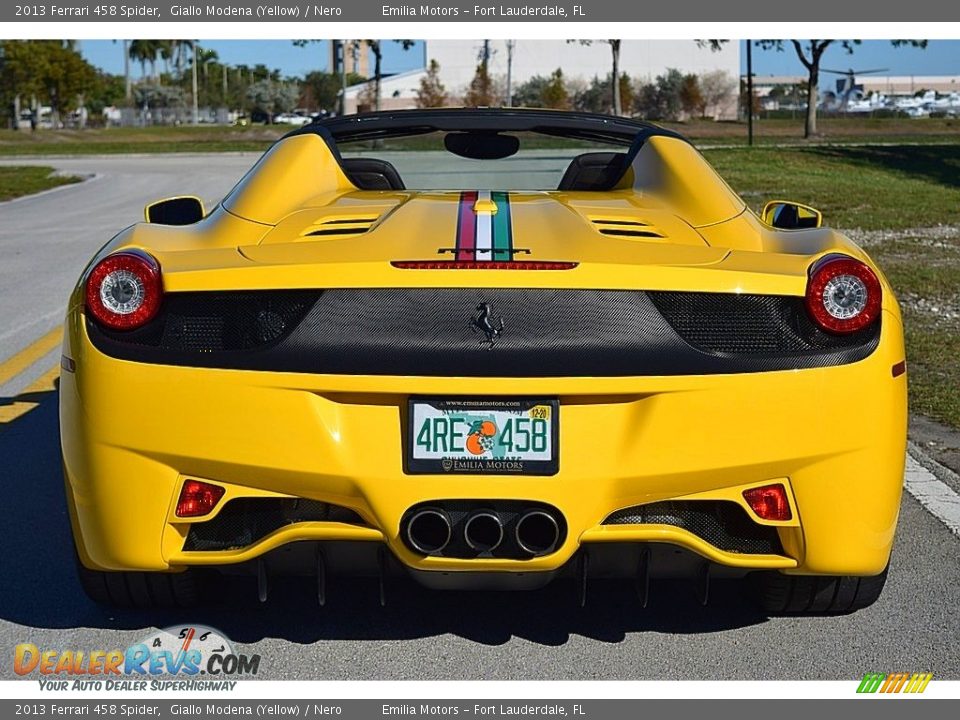 2013 Ferrari 458 Spider Giallo Modena (Yellow) / Nero Photo #8